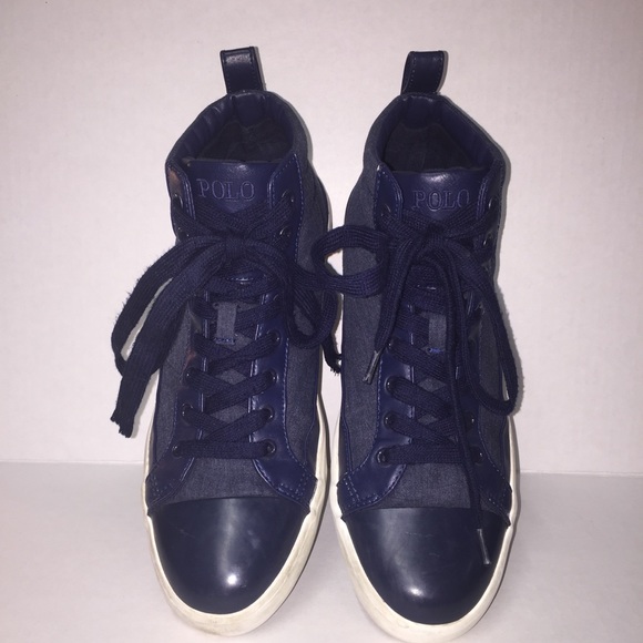 polo ralph lauren high top sneakers